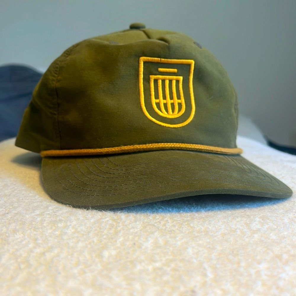 Army Green and Gold Richardson Outdoor SnapBack Hat